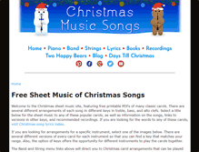 Tablet Screenshot of christmasmusicsongs.com